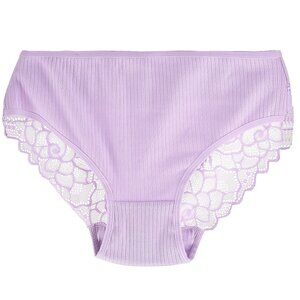 MORAJ - Women Lace Bikini Panties Lavender Lilac sz M Cotton/Elastane
